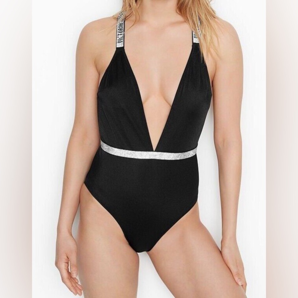 Victoria’s Secret Shine Strap One Piece Swimsuit Size M Medium